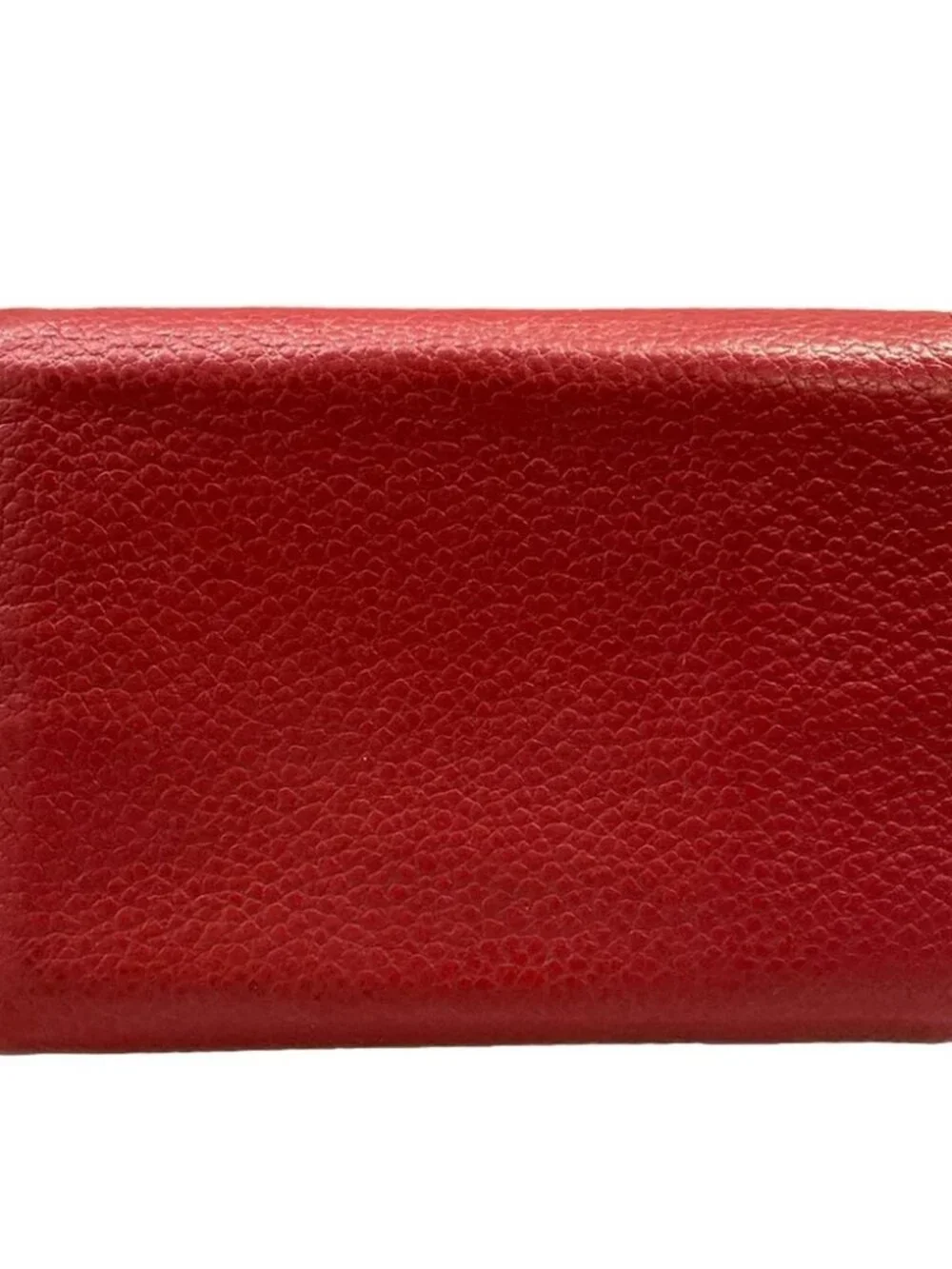 SAINT LAURENT PARIS Tiny Wallet 459784 Red Leather Trifold Wallet - Picture 2 of 6